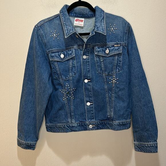 Bowie x MOTHER The Bruiser Embellished Denim Jacket Size M - Picture 5 of 11